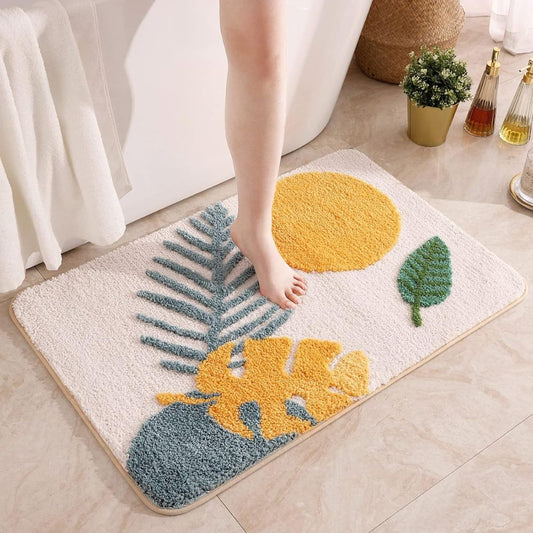 Bath Mat Microfiber Non-Slip Machine Washable