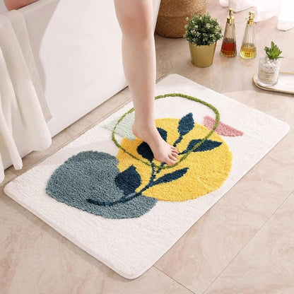 Bath Mat Microfiber Non-Slip Machine Washable