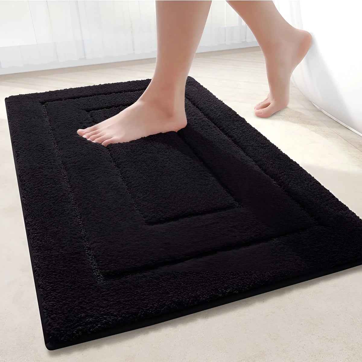 Bath Mat Microfiber Quick-Drying Non-Slip Machine-Washable