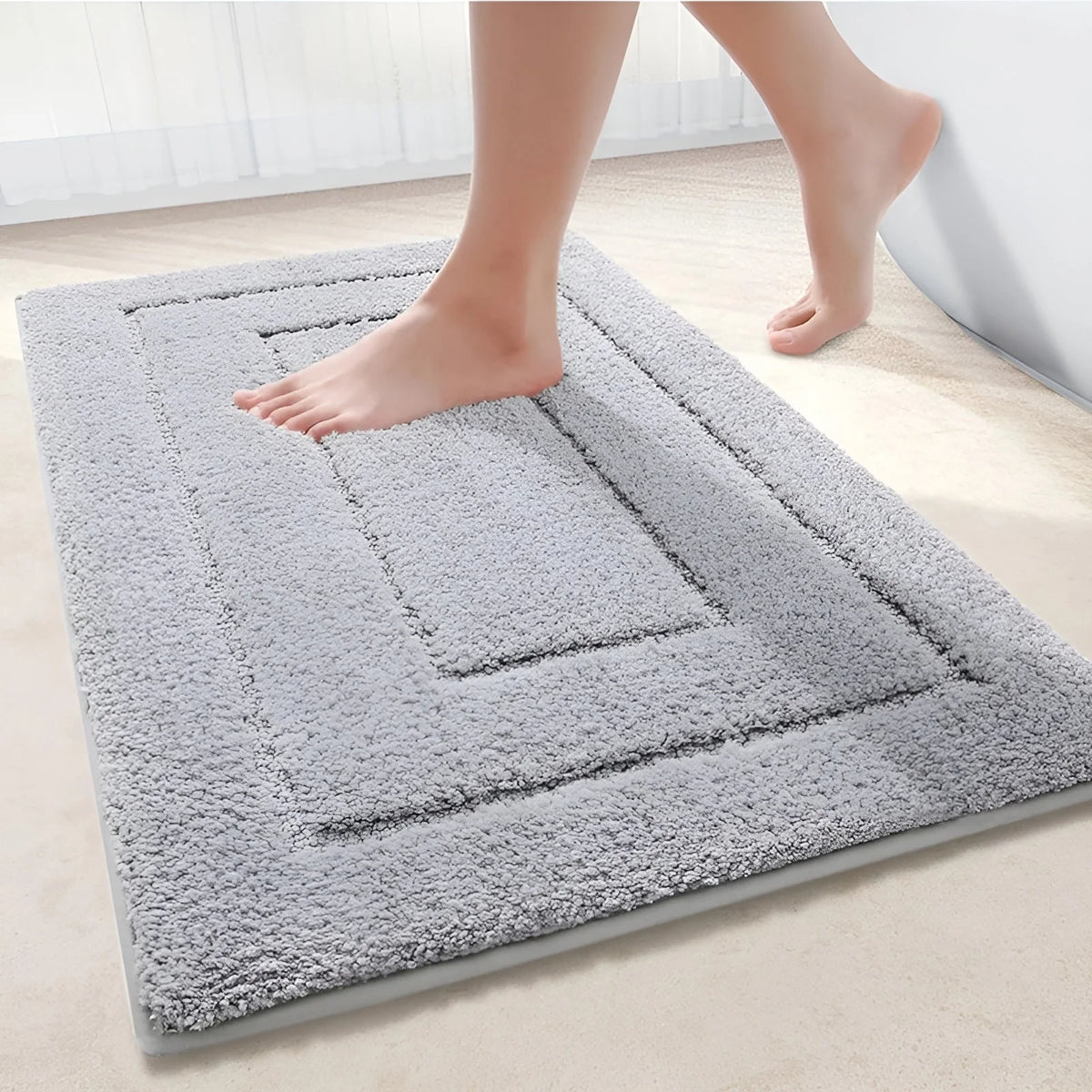 Bath Mat Microfiber Quick-Drying Non-Slip Machine-Washable