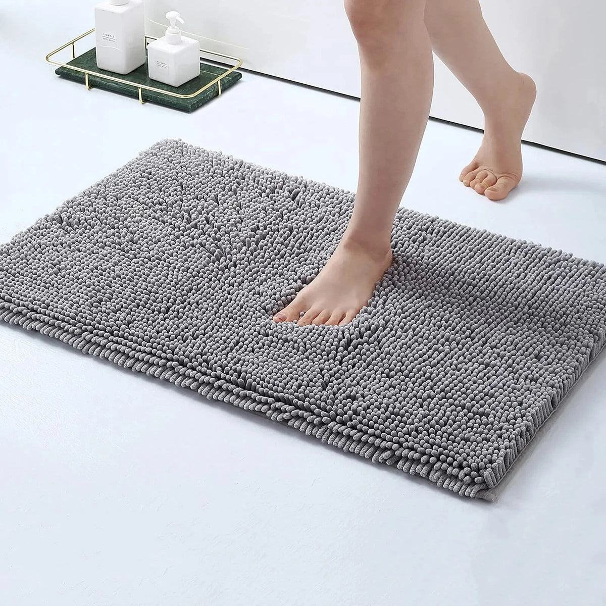 Bath Mat Plush Absorbent Non-Slip Backing