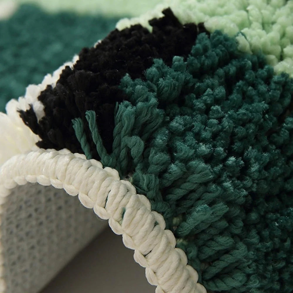 Bath Mat Plush Flocked Anti-Slip Machine Washable