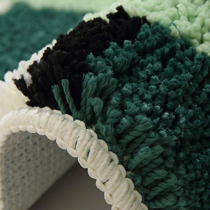 Bath Mat Plush Flocked Anti-Slip Machine Washable
