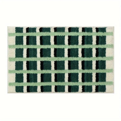 Bath Mat Plush Flocked Anti-Slip Machine Washable