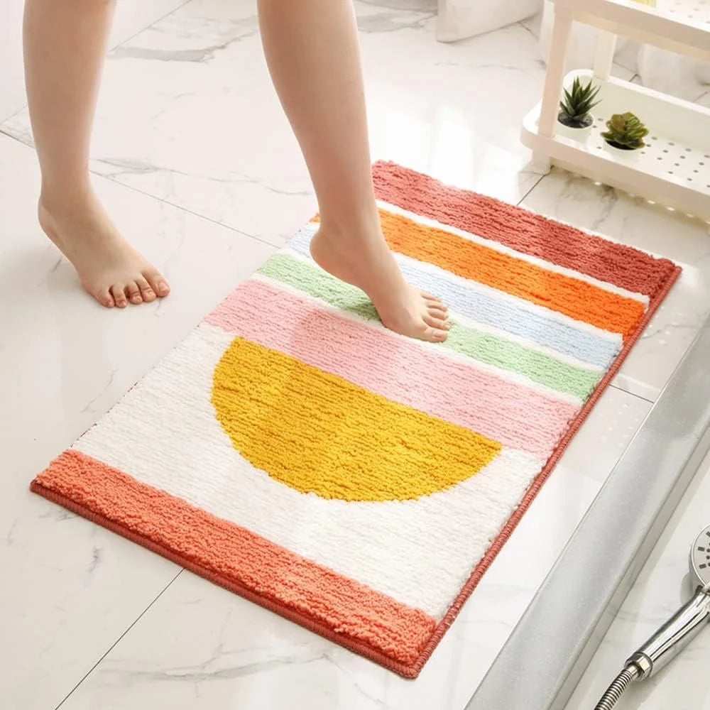 Bath Mat Plush Microfiber Absorbent Non-Slip Backing