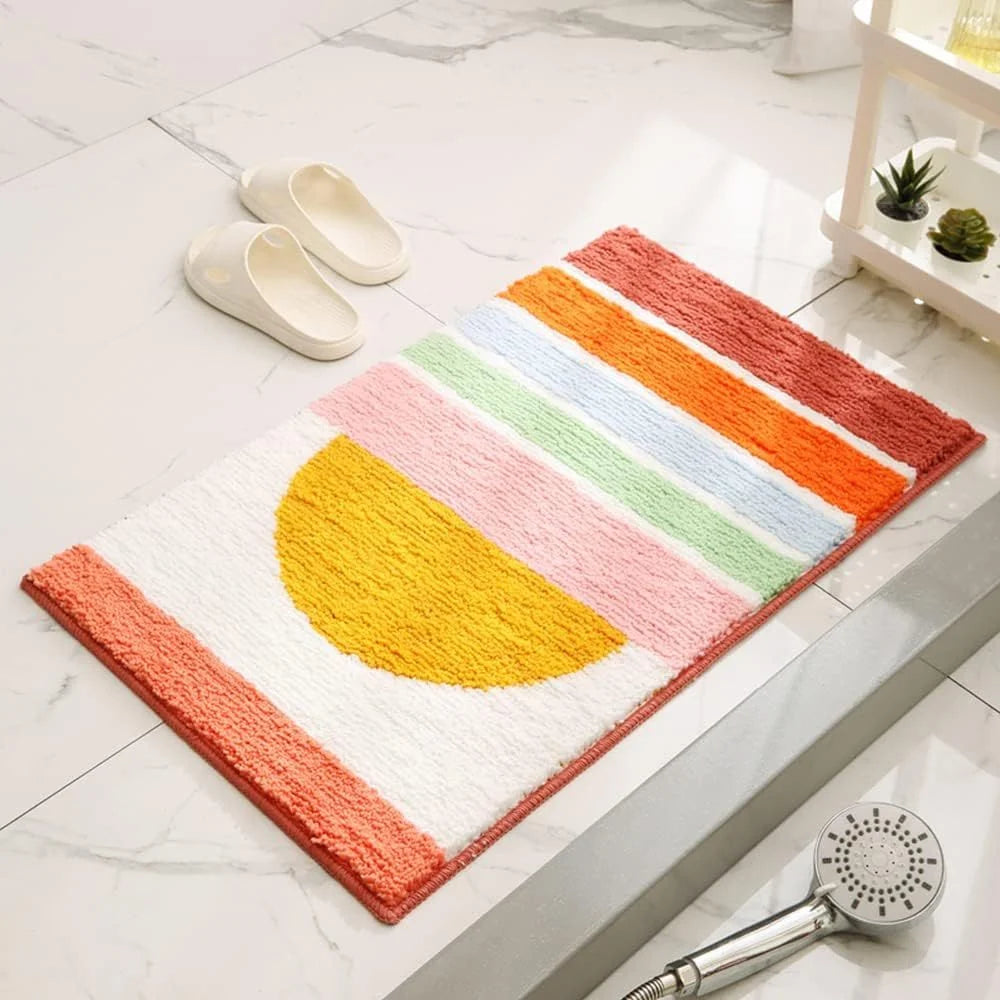 Bath Mat Plush Microfiber Absorbent Non-Slip Backing