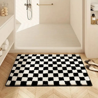 Bath Mat Plush Microfiber Non-Slip Backing Machine Washable