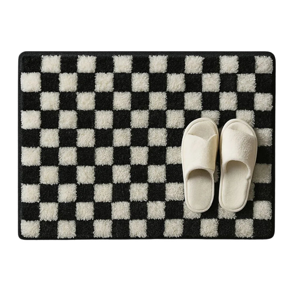Bath Mat Plush Microfiber Non-Slip Backing Machine Washable