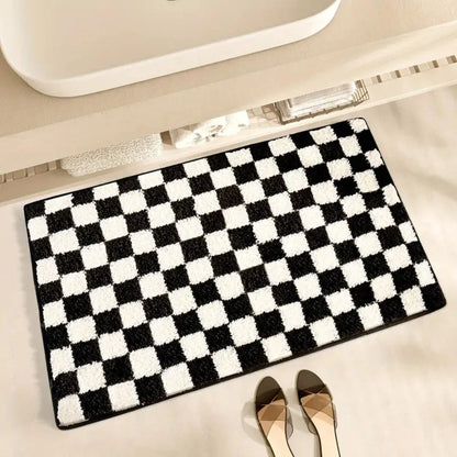 Bath Mat Plush Microfiber Non-Slip Backing Machine Washable
