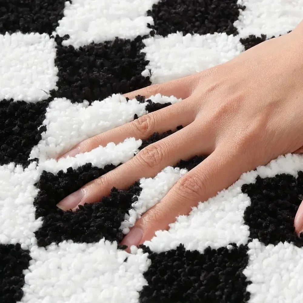 Bath Mat Plush Microfiber Non-Slip Backing Machine Washable