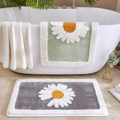Bath Mat Plush Microfiber Non-Slip Machine Washable