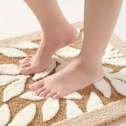 Bath Mat Plush Microfiber Non-Slip TPR Backing