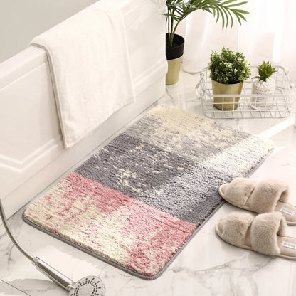 Bath Mat Plush Quick-Drying Absorbent Non-Slip Backing