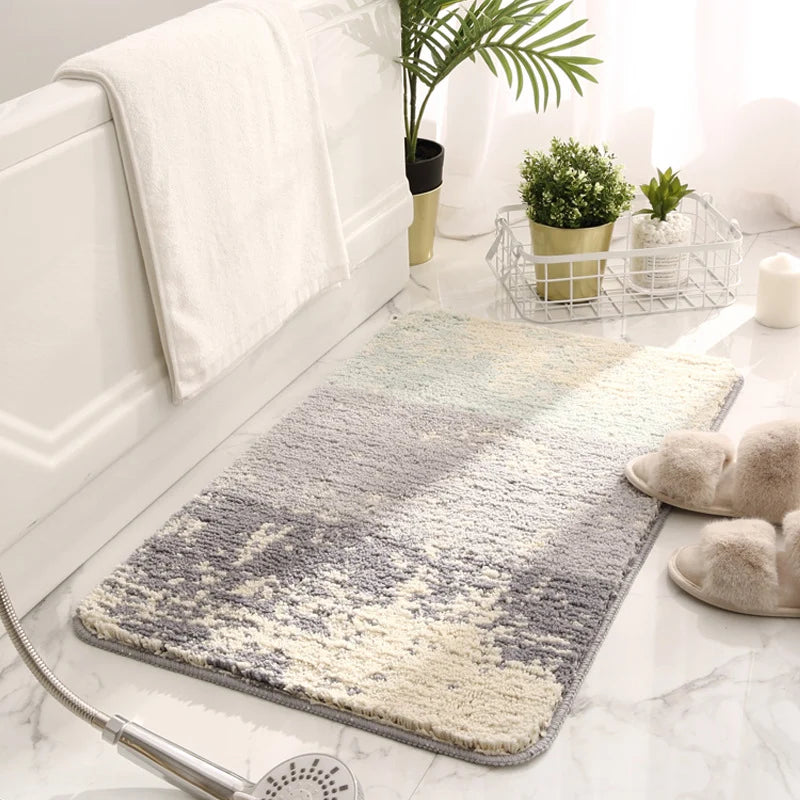 Bath Mat Plush Quick-Drying Absorbent Non-Slip Backing