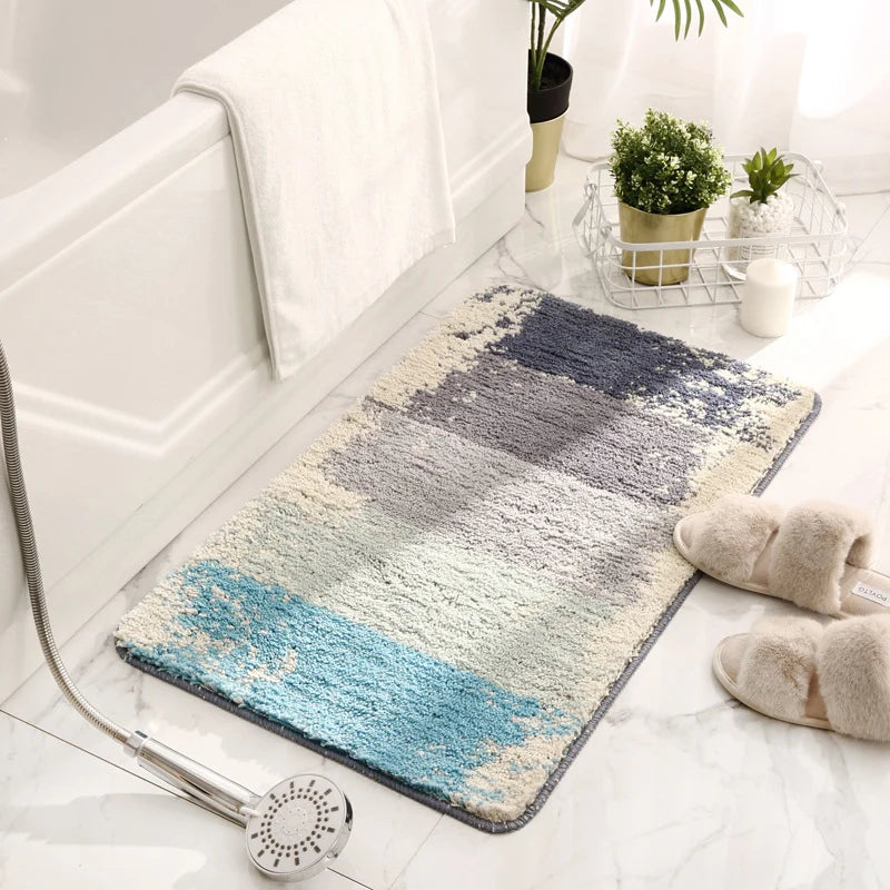 Bath Mat Plush Quick-Drying Absorbent Non-Slip Backing