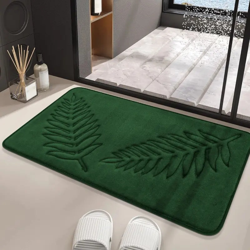 Bath Mat Set Memory Foam & Velvet Top Non-Slip