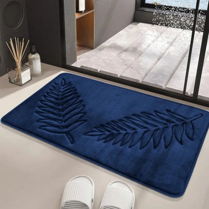 Bath Mat Set Memory Foam & Velvet Top Non-Slip