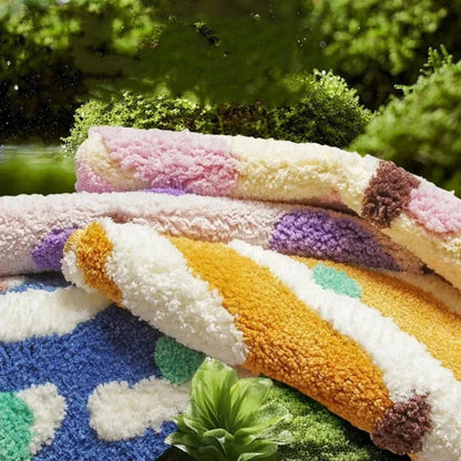 Bath Mat Silicone Non-Slip Quick-Dry Wave Dots