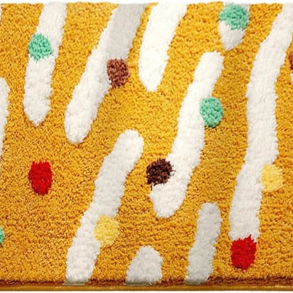 Bath Mat Silicone Non-Slip Quick-Dry Wave Dots