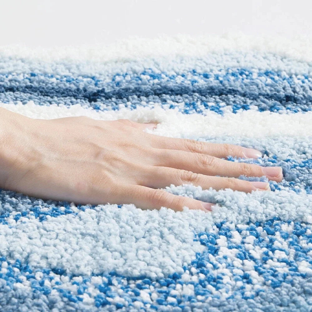 Bath Mat Soft Flocking Non-Slip Machine Washable