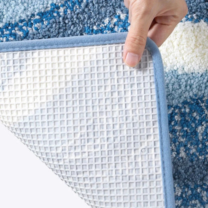 Bath Mat Soft Flocking Non-Slip Machine Washable