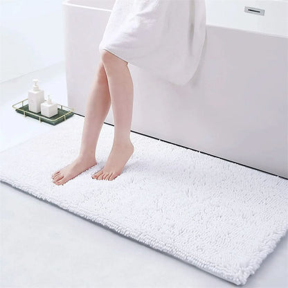 Bath Mat Ultra-Soft Chenille Quick-Dry Non-Slip Backing