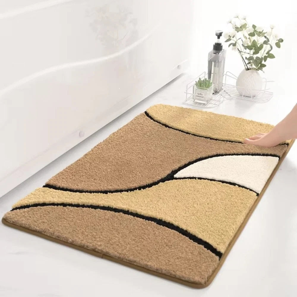 Bath Mat Ultra-Soft Microfiber Non-Slip Quick-Drying