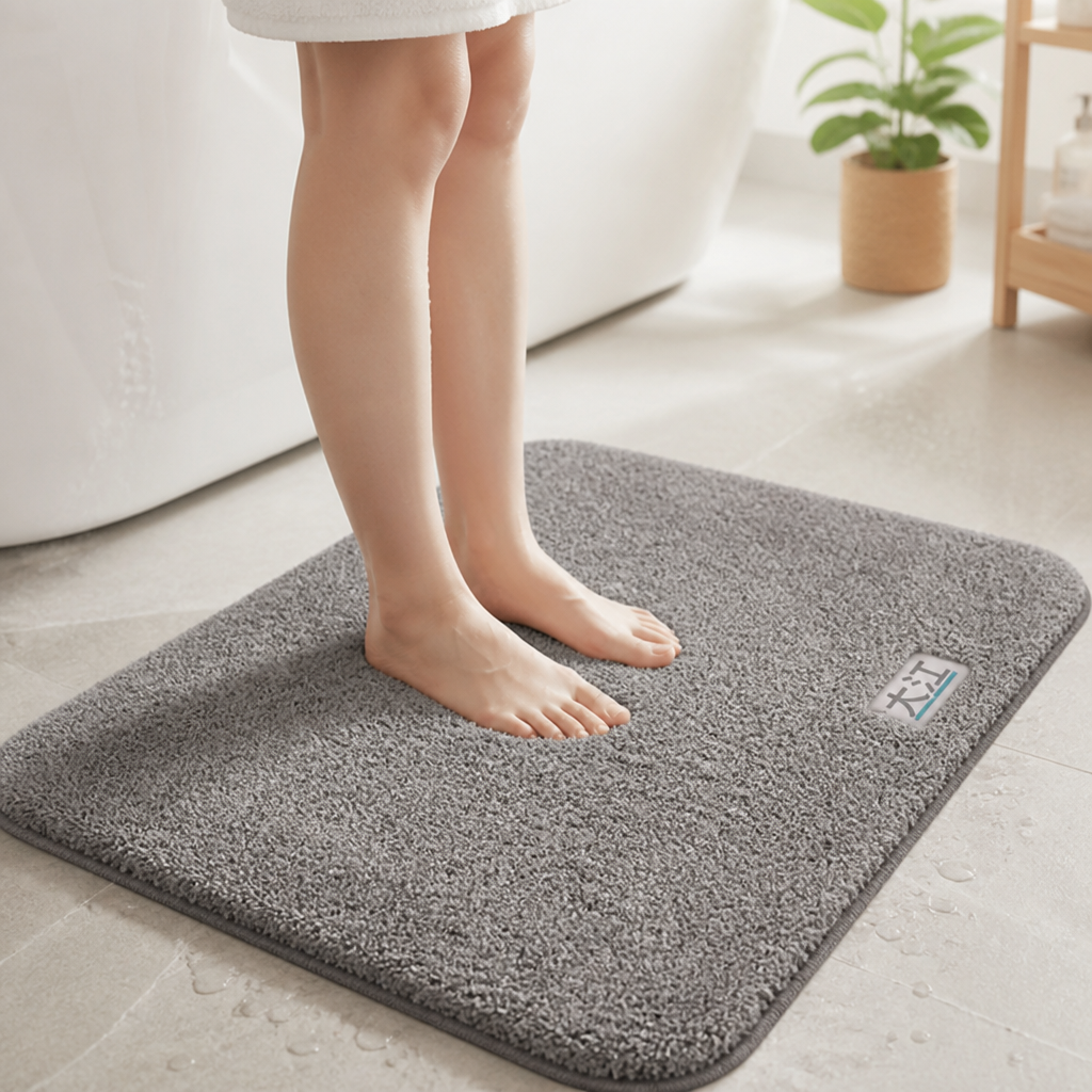Bath Mat Ultra-Soft Plush Absorbent Non-Slip