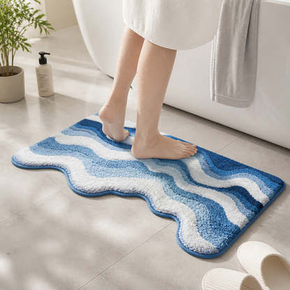 Bath Mat Ultra-Soft Plush Non-Slip Quick-Dry