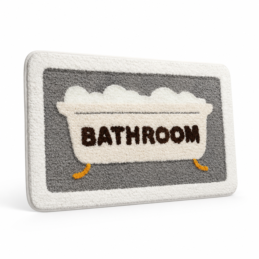 Bath Mat Ultra-Soft Plush Non-Slip Quick-Dry