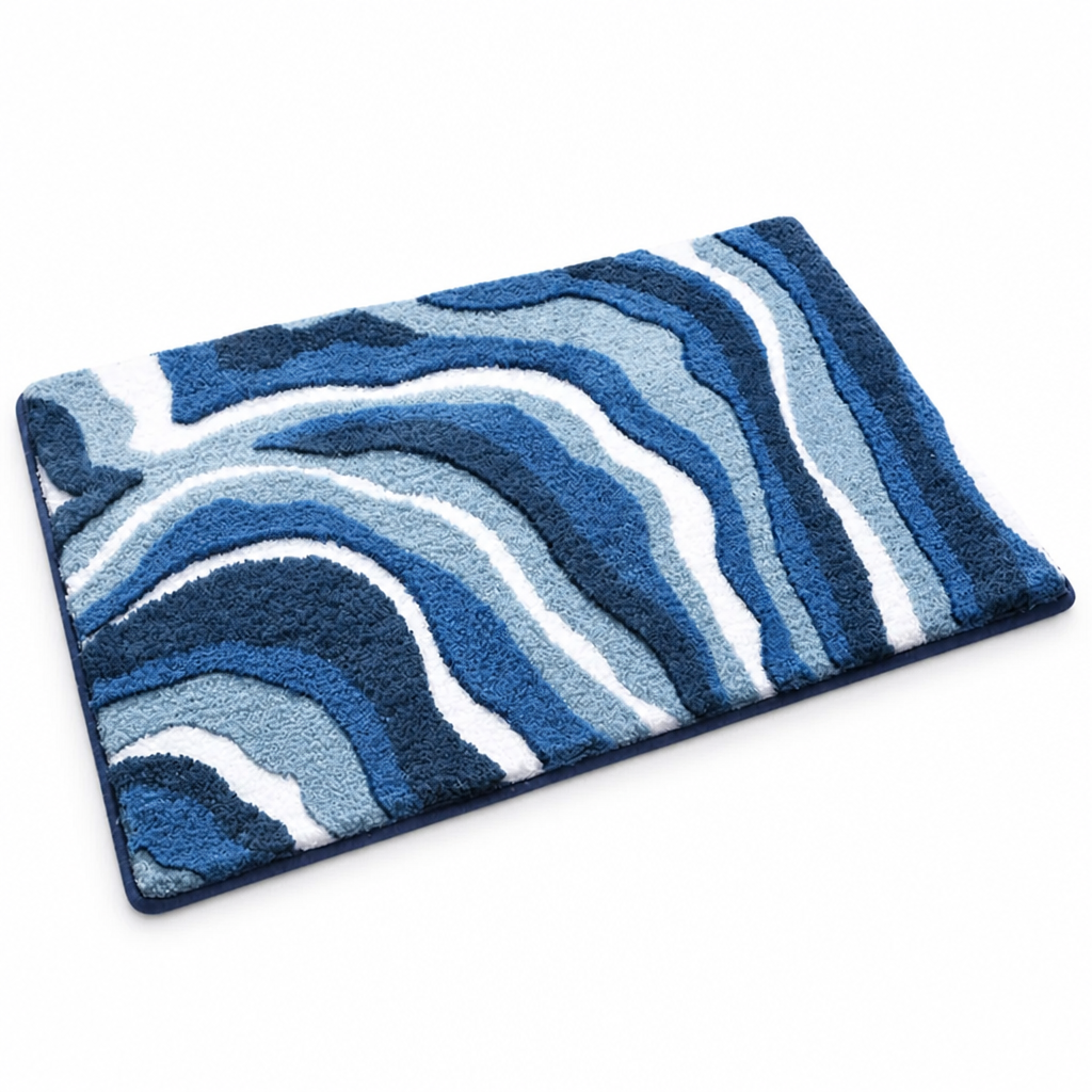 Bath Mat Ultra-Soft Plush Non-Slip Quick-Dry