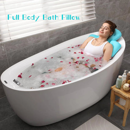 Bath Pillow Full-Body Support Breathable Mesh Non-Slip Suction Cups