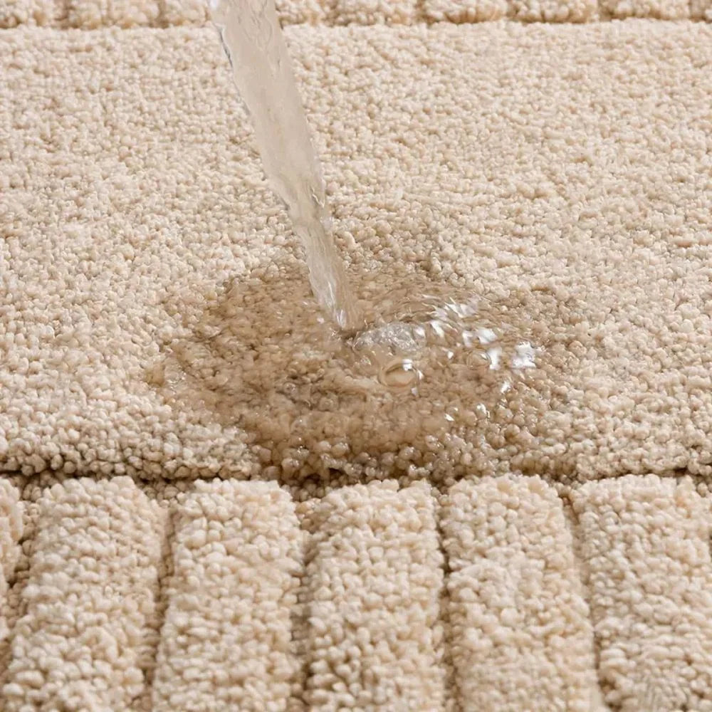 Bath Rug Soft Flocked Non-Slip Quick-Drying