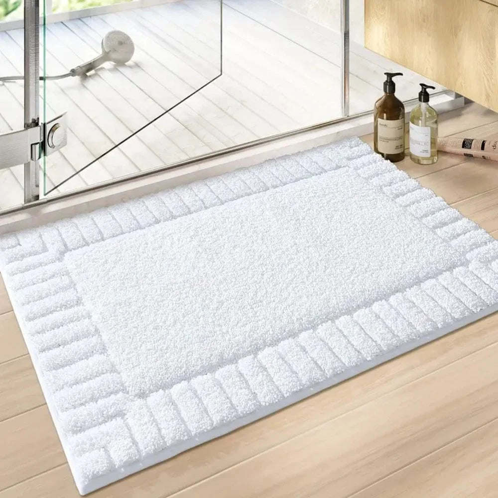 Bath Rug Soft Flocked Non-Slip Quick-Drying