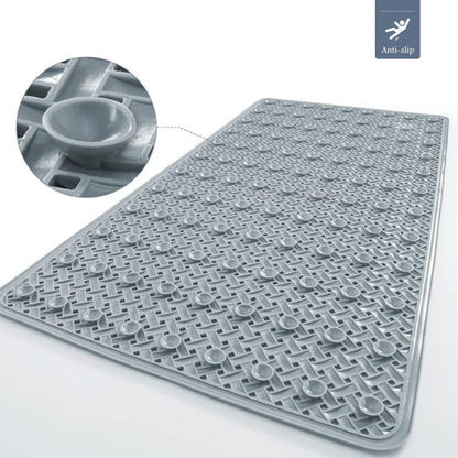 Bath & Shower Mat Non-Slip Suction Cups Quick-Dry Mildew-Resistant