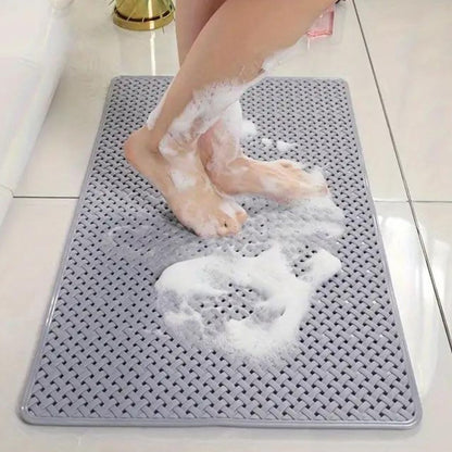 Bath & Shower Mat Non-Slip Suction Cups Quick-Dry Mildew-Resistant