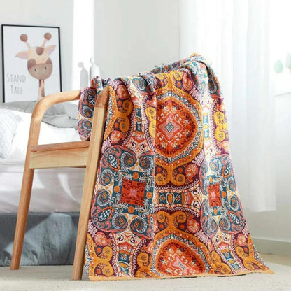 Bath Towel 100% Cotton Boho Pattern Quick-Drying
