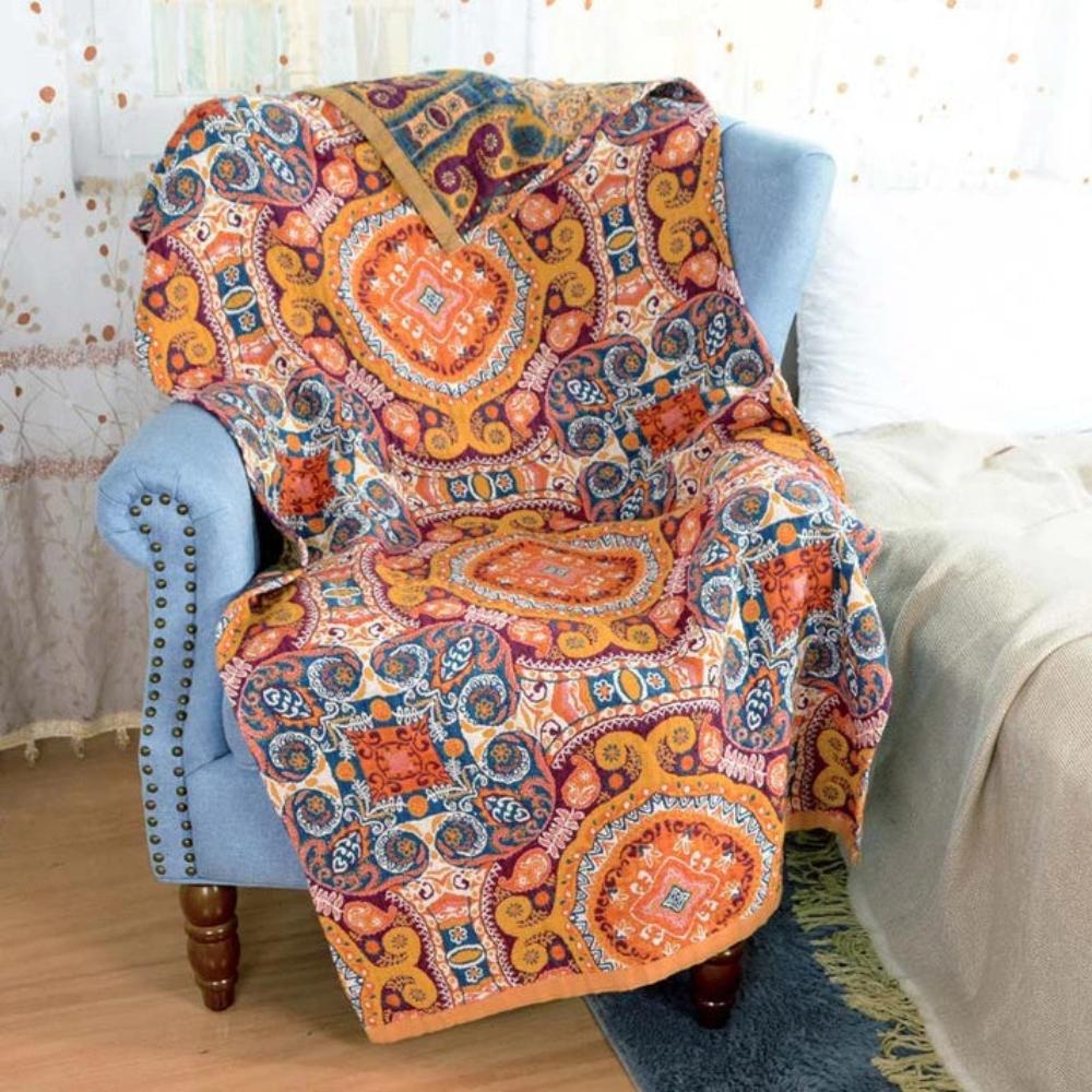 Bath Towel 100% Cotton Boho Pattern Quick-Drying