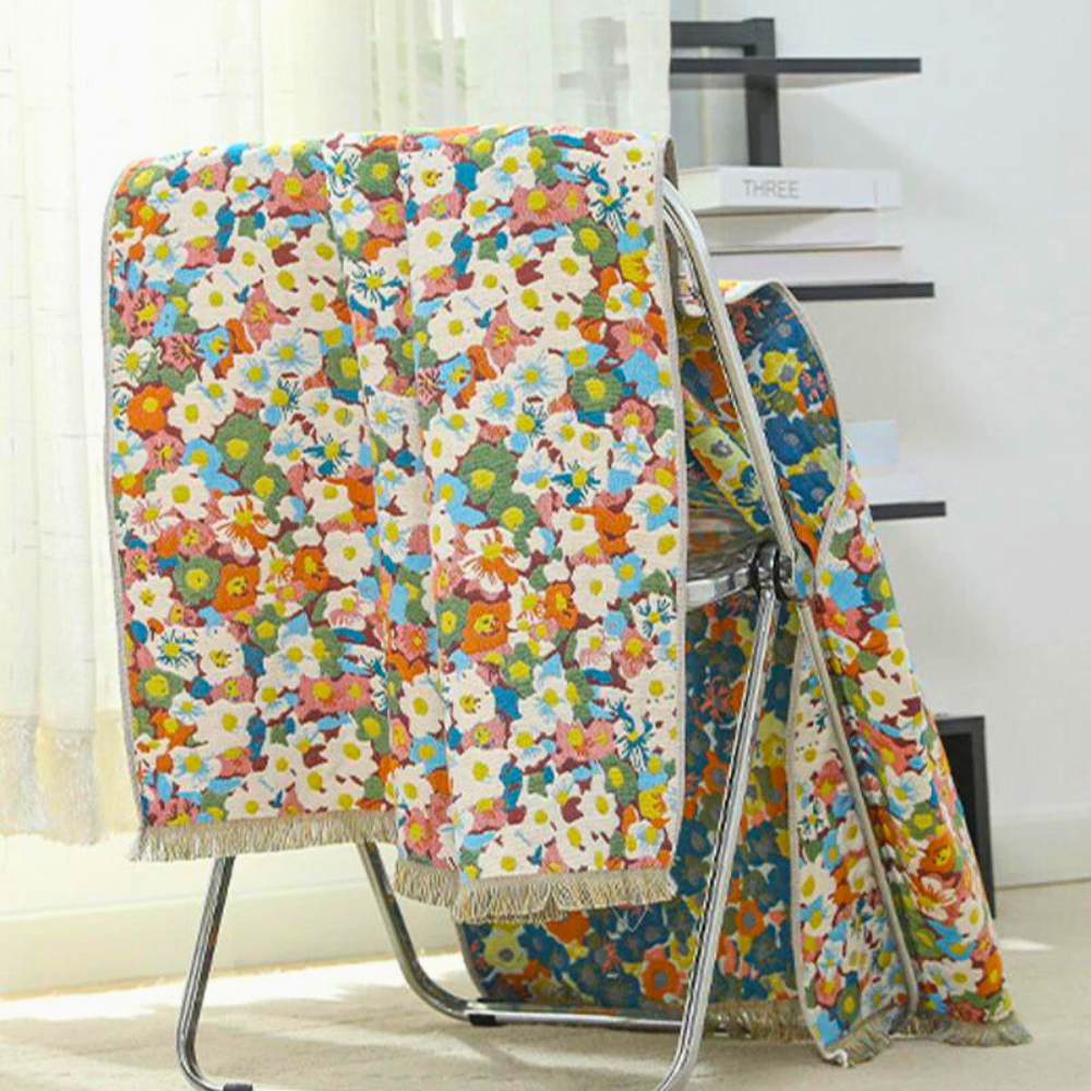 Bath Towel 100% Cotton Quick-Drying Reversible Floral