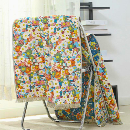 Bath Towel 100% Cotton Quick-Drying Reversible Floral