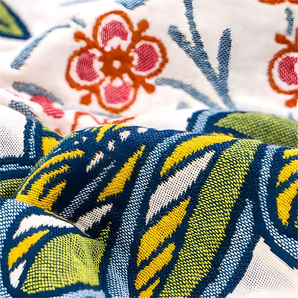 Bath Towel 100% Cotton Reversible Floral Print