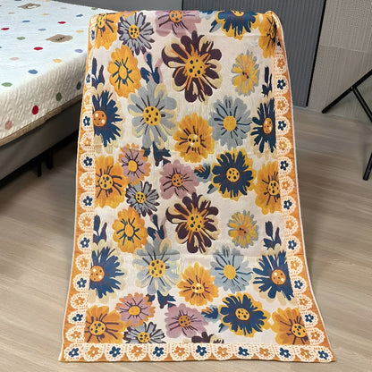 Bath Towel 100% Cotton Reversible Floral Quick-Drying