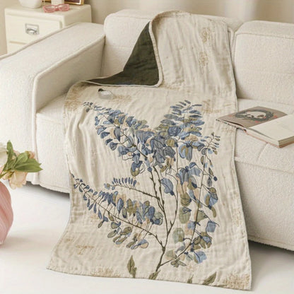 Bath Towel Blanket 100% Cotton Lightweight Vintage Floral