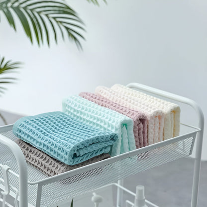 Bath Towel Cotton Waffle Weave Lightweight & Quick-Drying