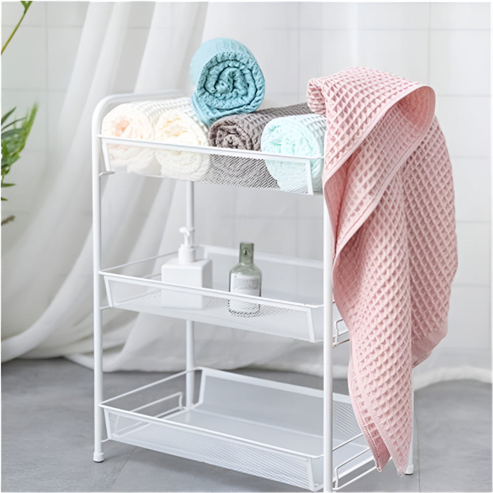 Bath Towel Cotton Waffle Weave Lightweight & Quick-Drying
