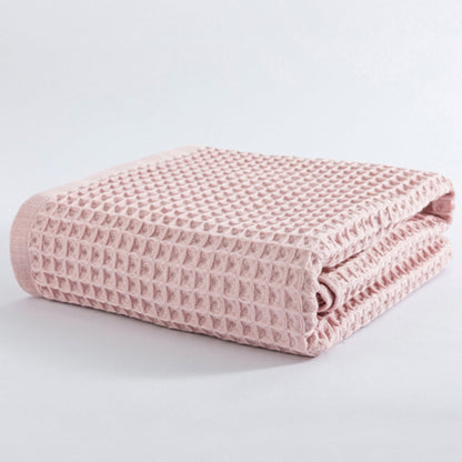 Bath Towel Cotton Waffle Weave Lightweight & Quick-Drying