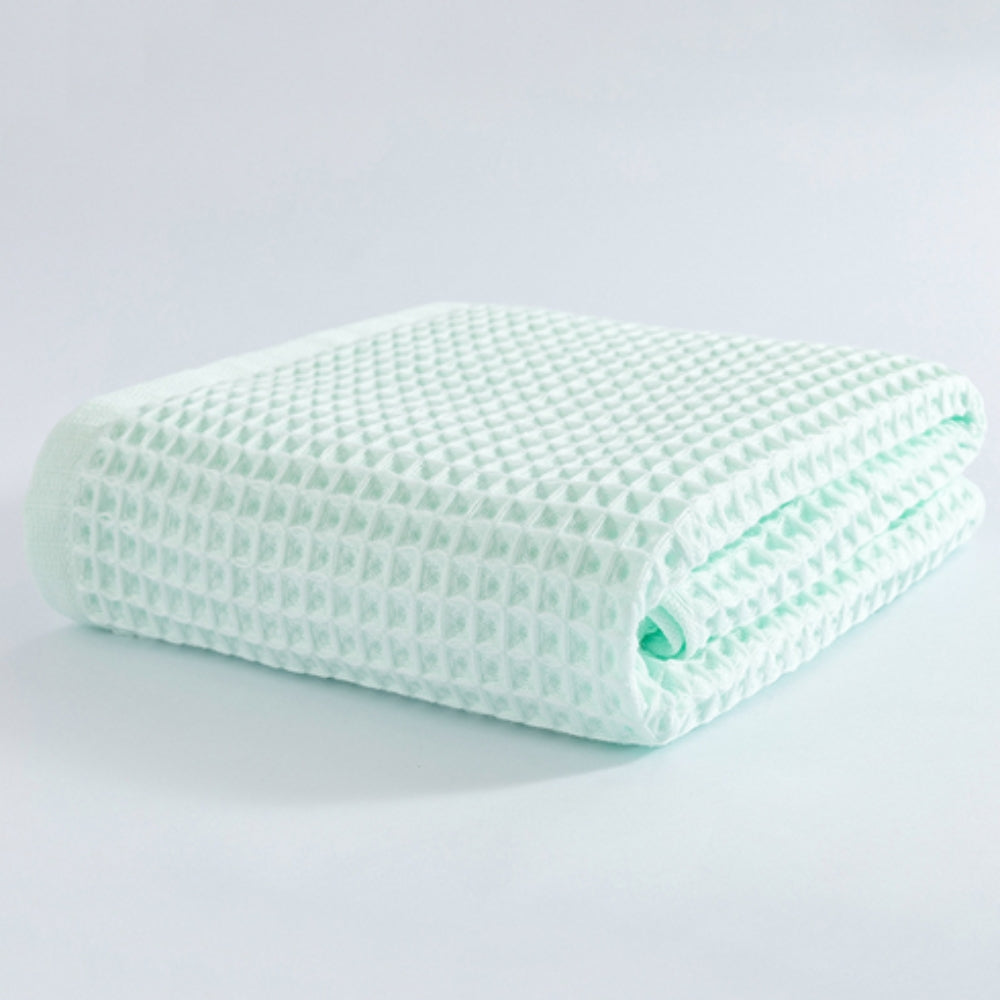 Bath Towel Cotton Waffle Weave Lightweight & Quick-Drying