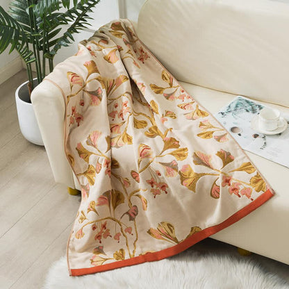 Bath Towel Ginkgo Leaf Pure Cotton Gauze