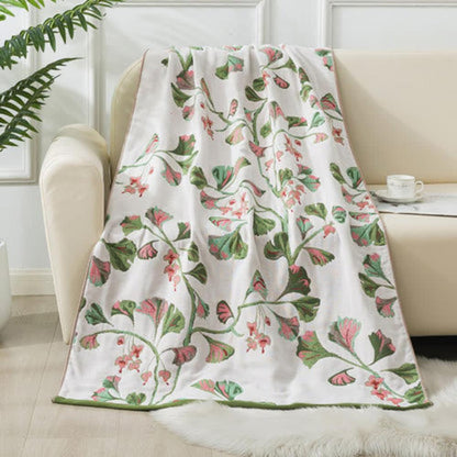 Bath Towel Ginkgo Leaf Pure Cotton Gauze