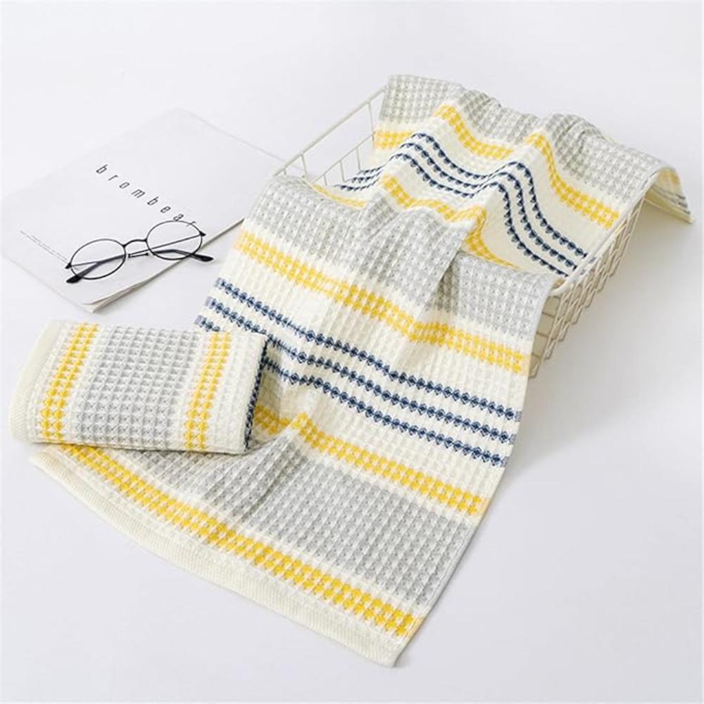 Bath Towel Honeycomb Weave 100% Cotton Quick-Drying